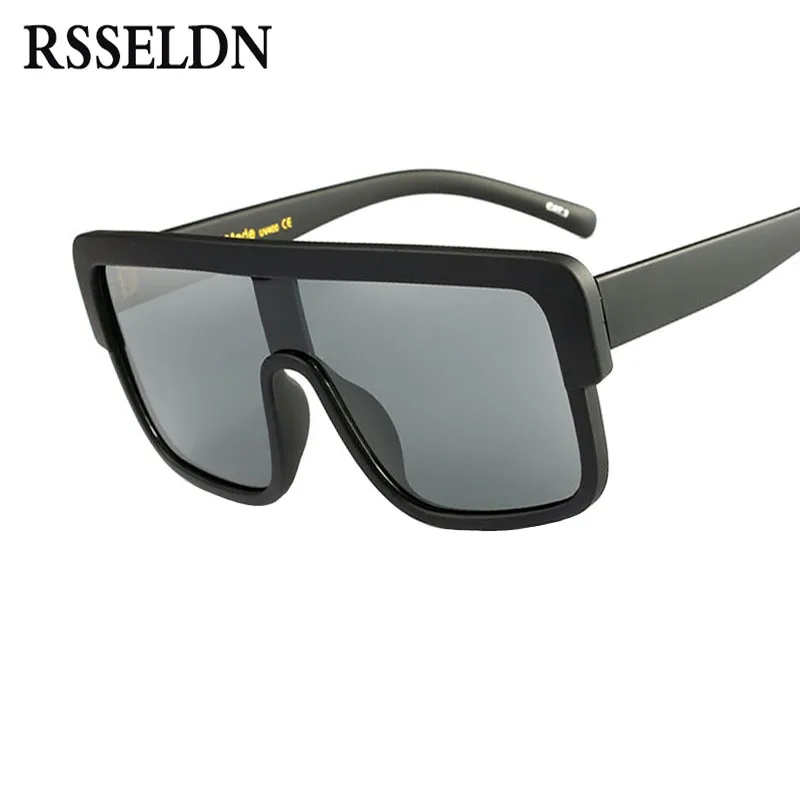

RSSELDN Square Sunglasses Women Oversized Fashion Brand Designer Gradient Lens Sun glasses Men Flat Top Style Eyewear UV400
