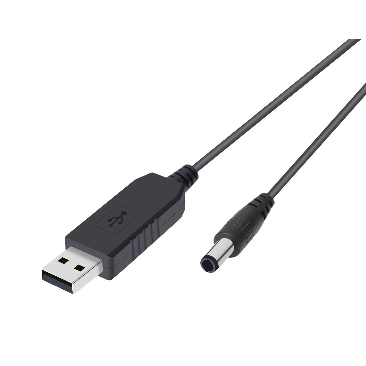 HOT-USB DC 5 В в DC 12 В 2,1 мм X 5,5 мм модуль конвертер DC баррель Мужской Разъем Кабель питания вилка, USB в DC кабель-1 м(5 В