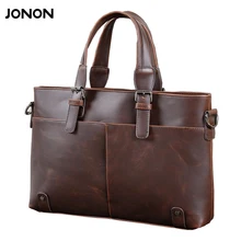 JONON винтажные мужские сумки-мессенджеры Crazy Horse кожаные сумки на плечо деловой портфель для компьютера сумка для ноутбука 14 дюймов
