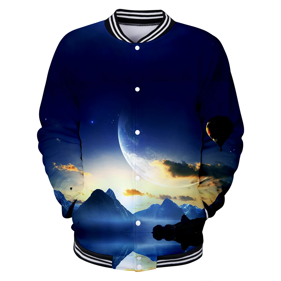 aikooki Starry sky Boys Girls 3D Baseball Jacket  Autumn Men hoodies Women   Fashion Coats Casual Jacket Fashion Clothes