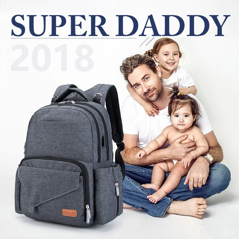 

New Designed Diaper Bags Backpack Nappy Changing Bag Multifunction for Daddy Large Capacity Nursing Bag High Quality
