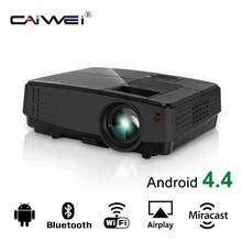 CAIWEI Portable LCD Projector Home Theater LED Beamer Movie TV Game Support Full HD 1080p for Smartphone PC Tablet Multimedia