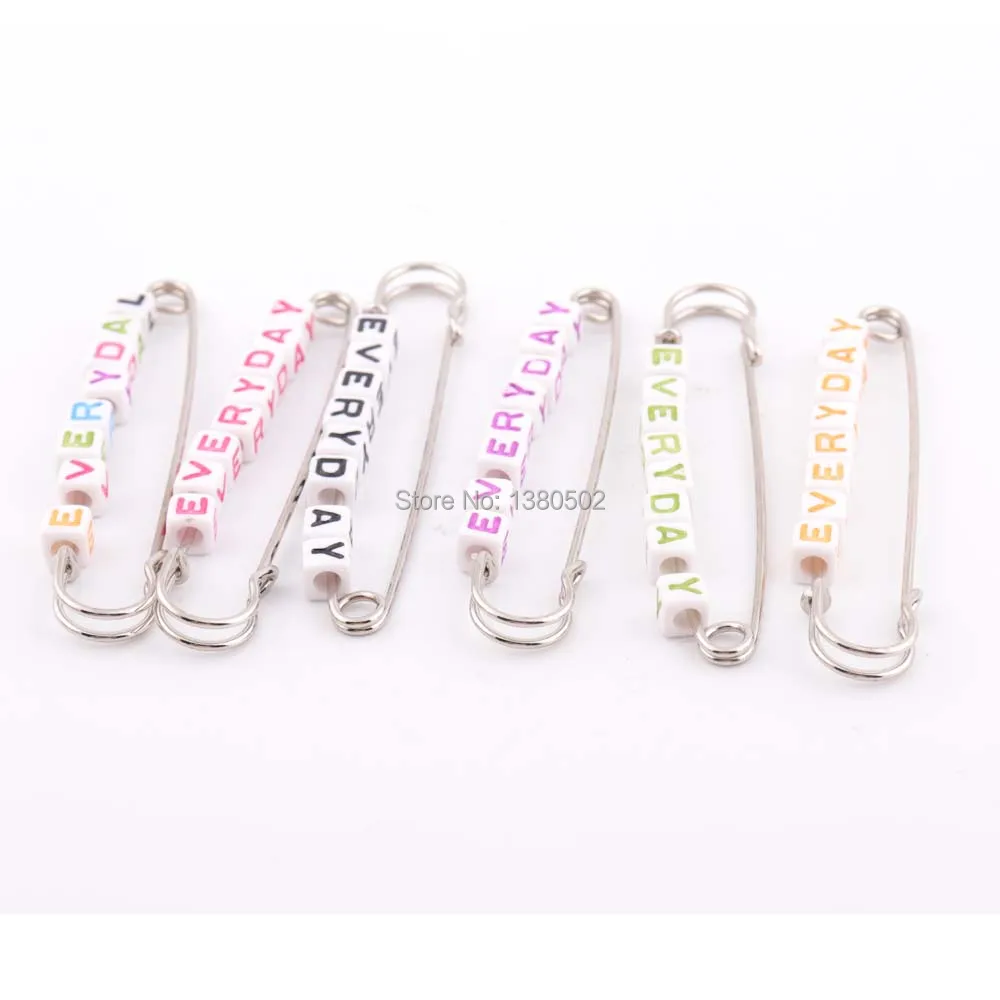 1pcs Unique Design 85*15mm Multicolor Safety Pins Brooch Pins Finding