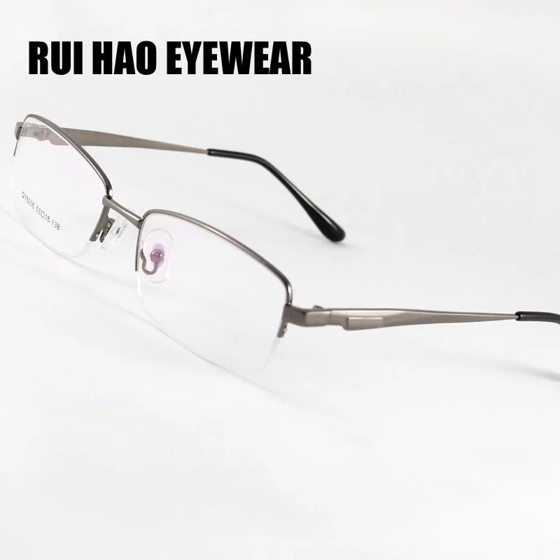 Руи Хао очки оправа для очков Мужская половина безободковая оправа классический прямоугольный оправы для оптических очков