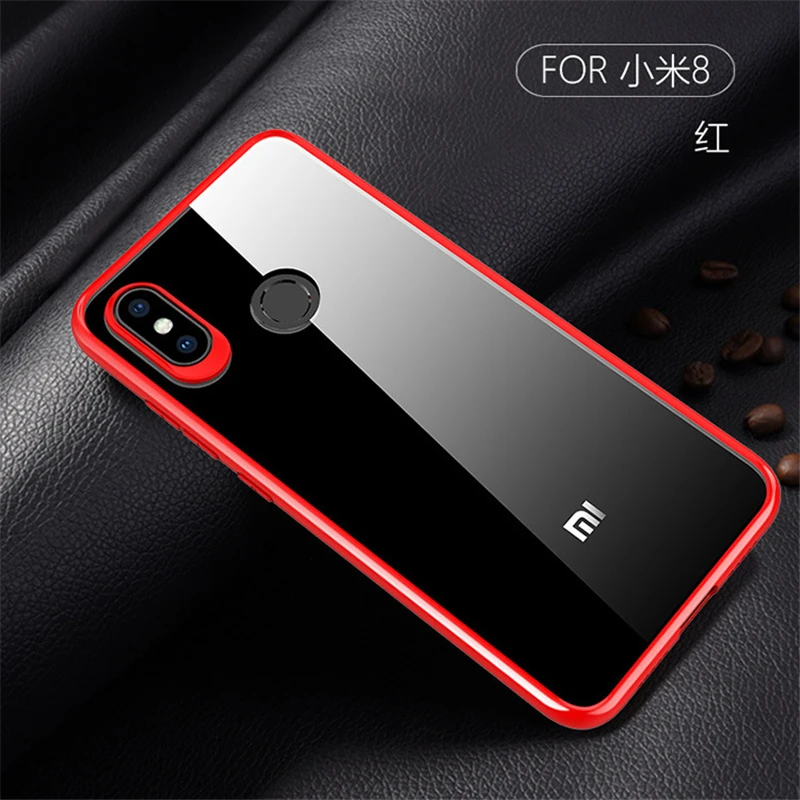 For Xiaomi Mi8 Case 2 in 1 HD Transparent Hard PC + Soft TPU Shockproof Phone Back Cover For Xiaomi Mi 8 Armor Cover Fundas Capa (9)