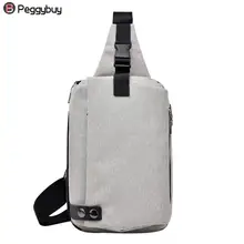 Простые мужские холщовые нагрудные сумки через плечо Подростковая сумка повседневные сумки на плечо однотонные квадратные регулируемые наушники