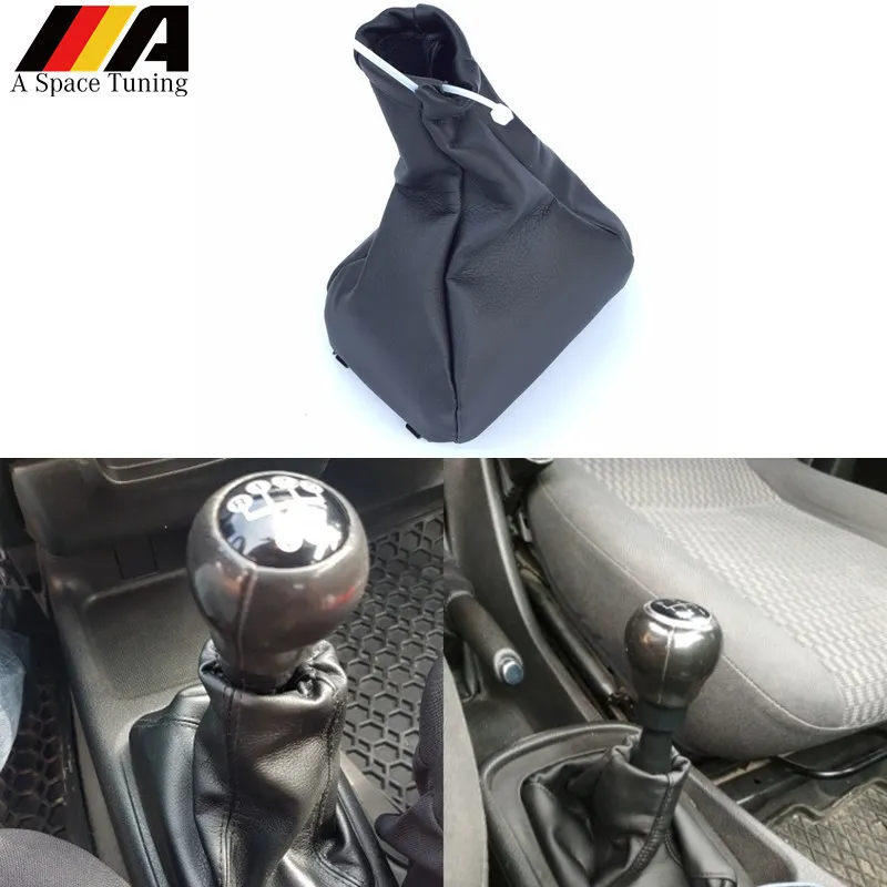 Rockyin Car Gear Shift Stick Gaiter Boot PU Leather Dust Cover For Vauxhall Opel 01-06 Corsa B 93-00 