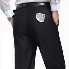 Мужские деловые повседневные свободные длинные штаны размера плюс черные синие серые мужские супер большие удобные брюки размера плюс 29-50 52 54 56