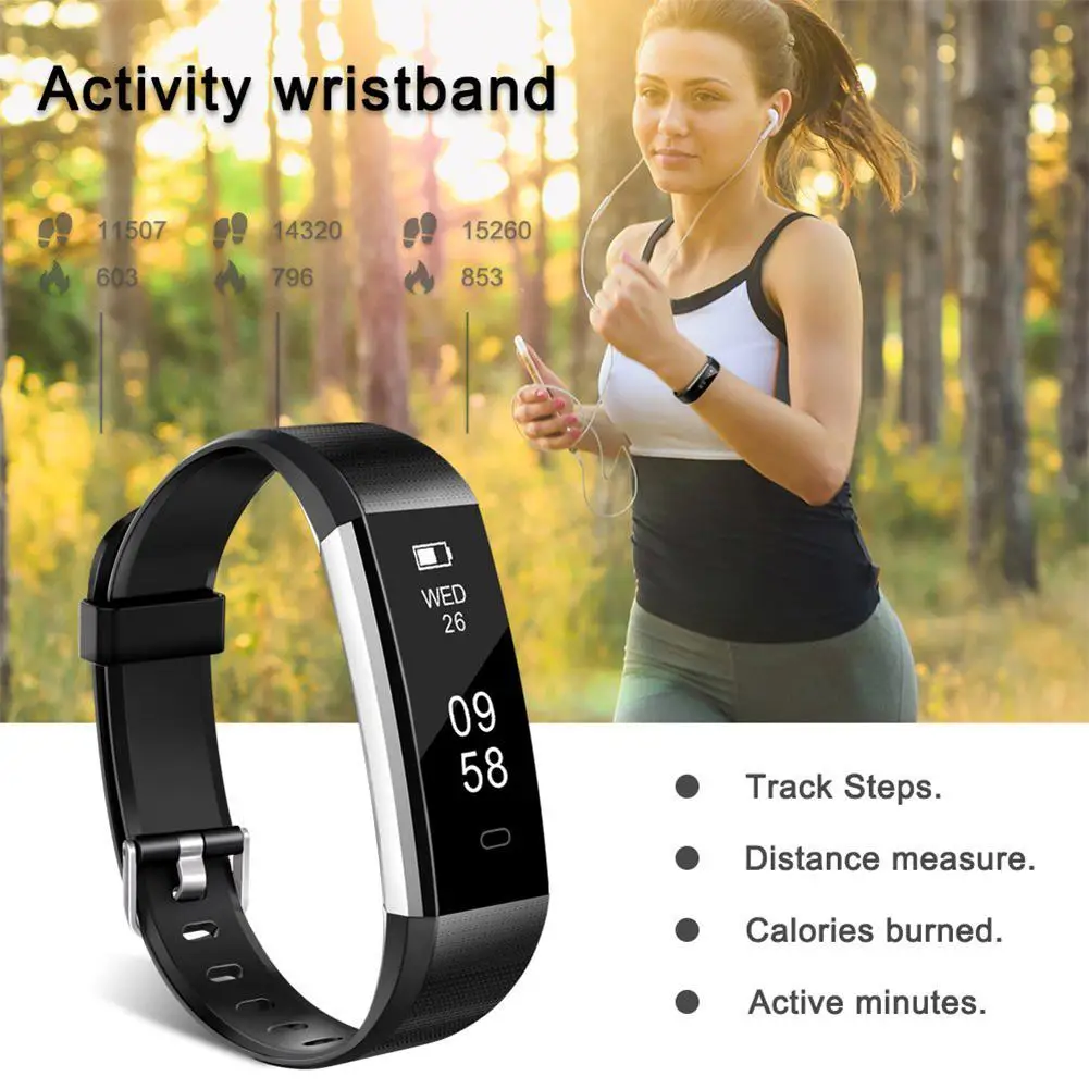 Smart Bracelet Id115u Bluetooth Sports Health Tracking Braceletin