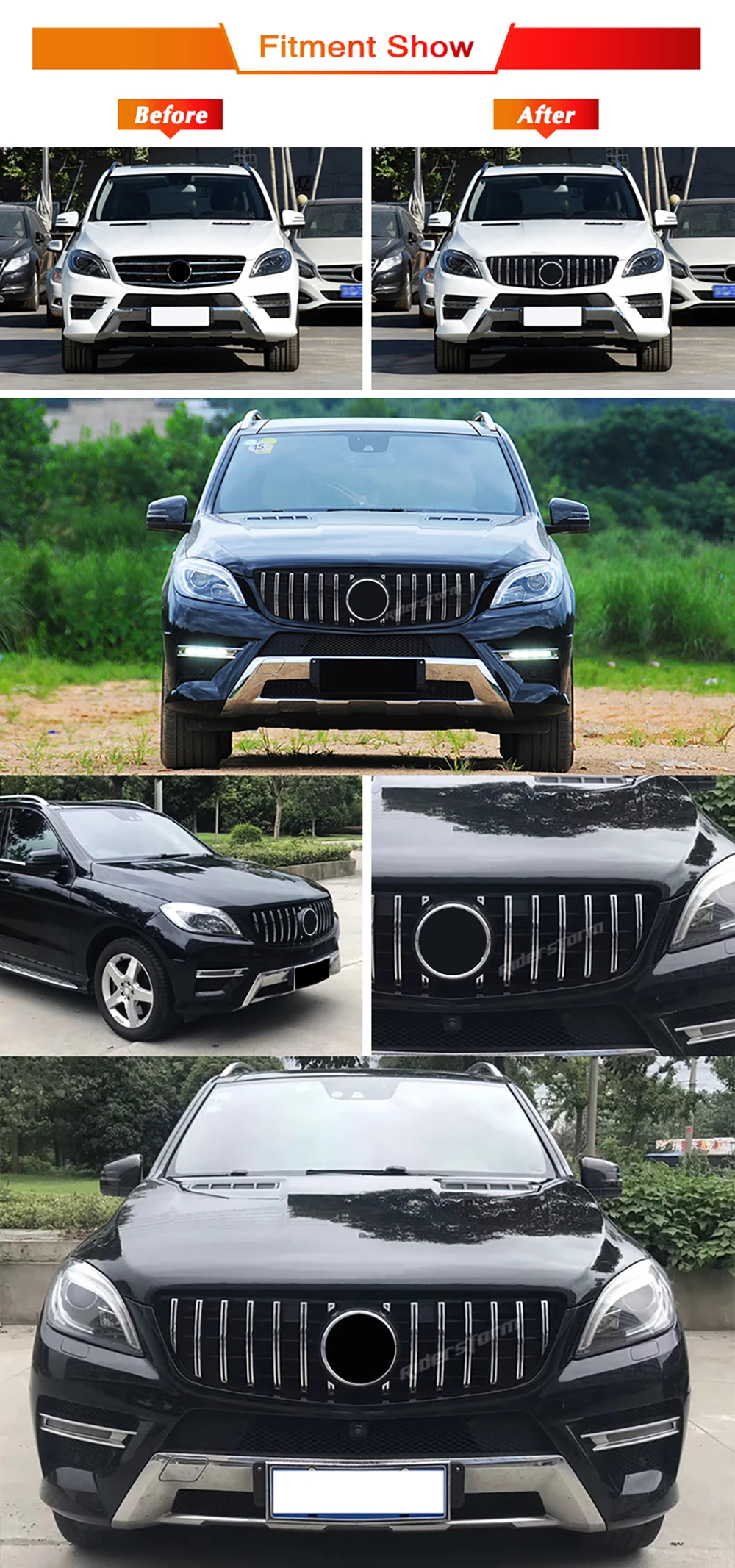 Автомобильный Стайлинг, сменная Решетка переднего бампера для mercede M ...