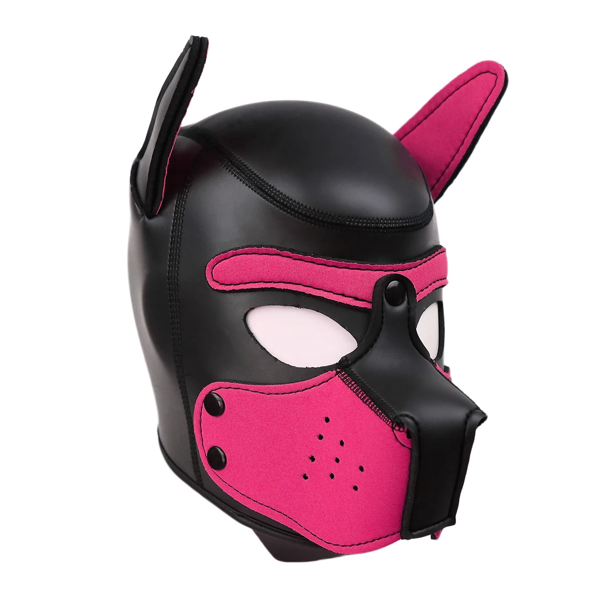 Мягкие латексные резиновые ролевые игры маски собаки щенка Косплей полная голова+ уши 10 цветов - Цвет: E1