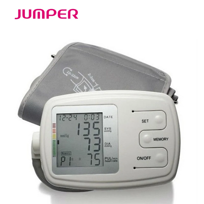 

Digital Upper Arm Blood Pressure Monitor Electronic Blood Pressure Heart Beat Meter Machine Tonometer for Measuring Automatic