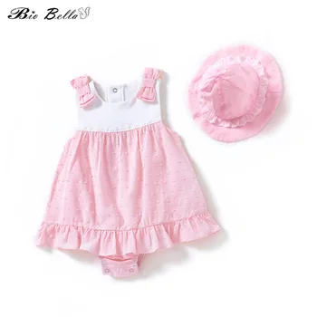 

Newborn Girl Summer Clothes Set Infantil Princess Casual Dress+Cap Suit Happy Party Wedding 0-24 Months Kids Baby Costumes Kid
