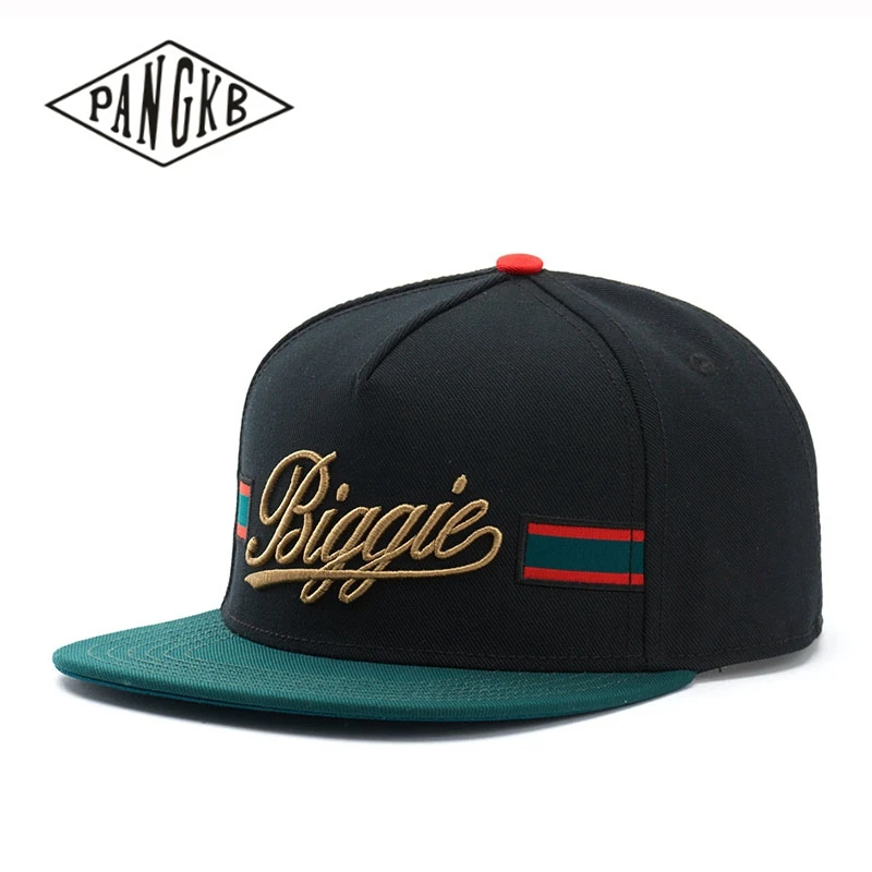

PANGKB Brand BIGGIE Cap black snapback hat for men women adult hip hop Headwear outdoor casual sun baseball cap bone