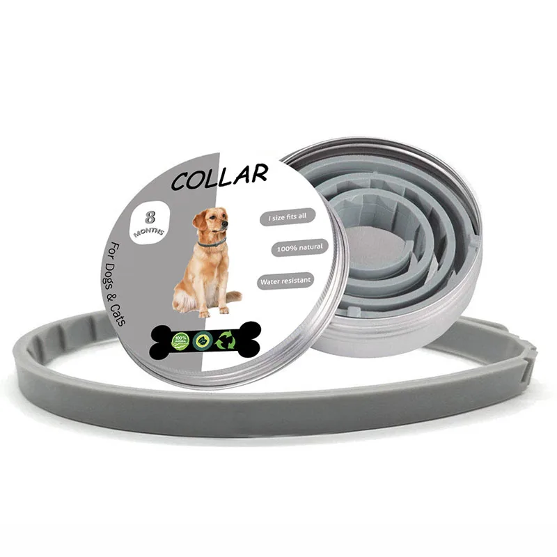 

Pet Flea and Tick Collar for Dogs Cats 8 Month Flea and Tick Prevention Adjustable and Cuttable Fit All Size Dogs 1.5*65cm