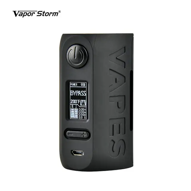 200W TC Box Mod Vape Electronic Cigarette Mech Vapor Storm 200W Bypass VW Support Dual 18650 Battery RDA RBA RDTA - AliExpress Productos electrónicos