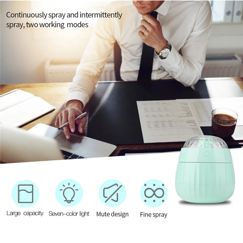 

Air Humidifier USB Essential Oil Diffuser Aroma Diffuser 7 Colorful Night Light Humidifier Purifier aromaterapia difusor