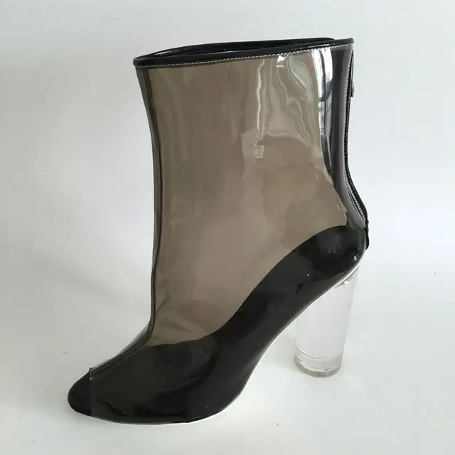 Aliexpress.com : Buy PVC Plastic Short Boots See Through Sexy Women ...