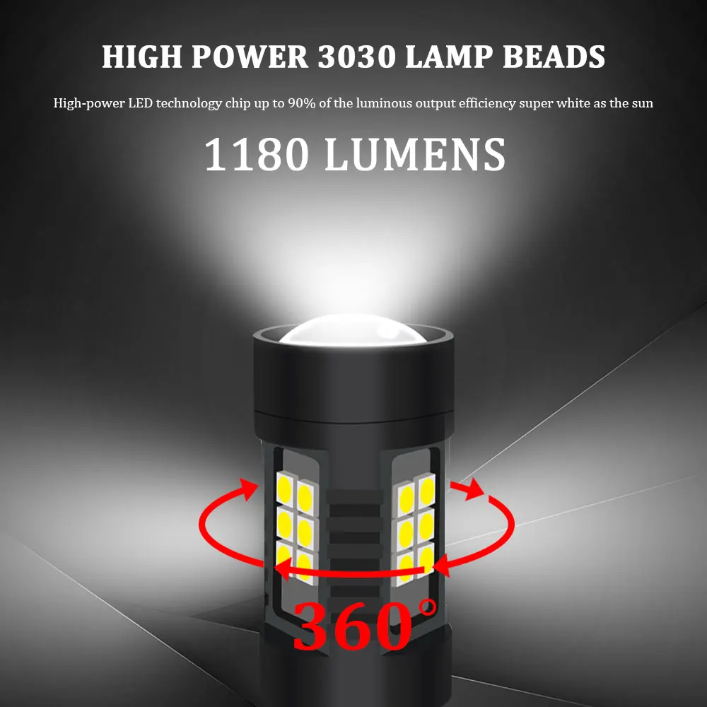 (2) 1157 Led Bulb BAW15D PR21/5W 12495PR LED Auto Leds Bulbs Brake Tail Lamp Car DRL Backup light 12V 24V White Yellow Amber Red/(2) 1157 Led Bulb