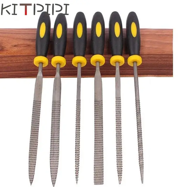 KITPIPI 6Pcs/Set 140mm Mini Metal Filing Rasp Needle File Wood Tools Hand Woodworking CUO0909