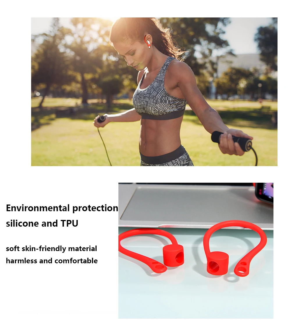 For Apple AirPods Case Silicone Wireless Earphone AirPods Protective Accessories Protector Earhooks Sports Anti-lost Ear Hook-2