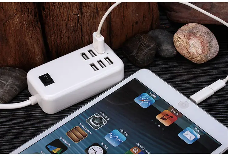Универсальный 30 Вт 6 портов USB настенное зарядное устройство настольный источник питания для iPhone X 11 8 7 Plus для samsung Galaxy S10 S9 S8 Note 10 9 Другие