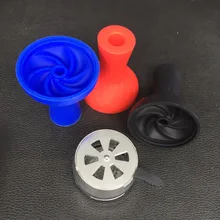 1 шт Силиконовая чаша и 1 шт держатель угля как 1 лот для стеклянного кальяна черный красный Силиконовый Курильщик Табака бокилы кальяна