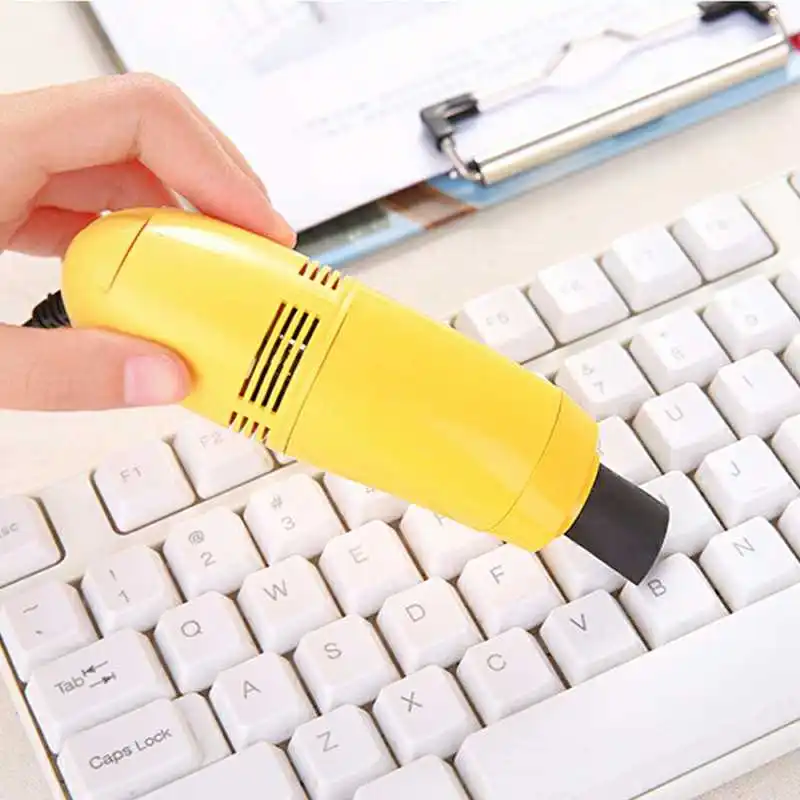 Yellow Высокое качество USB пылесос клавиатура пылесос мини-пылесос компьютер для ПК ноутбука Настольный Ноутбук щетка для пыли комплект - Цвет: Yellow