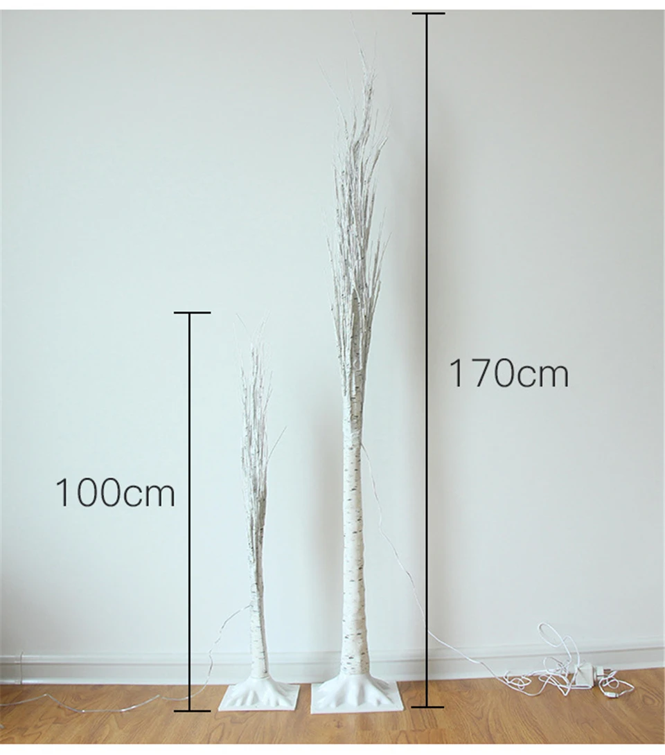 Árvore de Bétula Iluminação da Árvore Transporte da Gota Luz para o Natal Lâmpada Decorações Prata Casa Férias ue Interior Moderno Criativo Led 31 Luzes noturnas