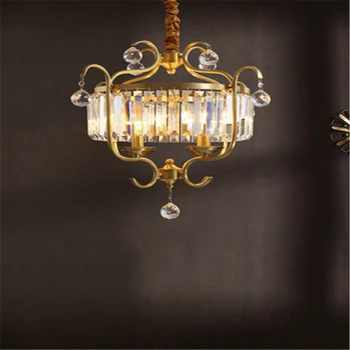

All-copper Post-modern Crystal Chandelier Personality Creative Study Bedroom Simple Dining Room Balcony Lamp