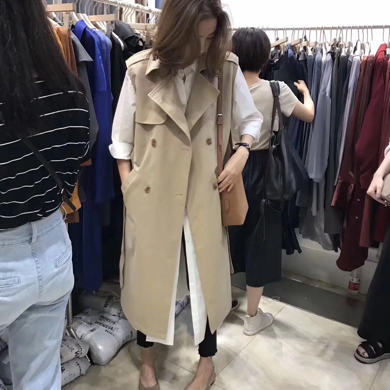 

SuperAen Spring and Autumn New 2019 Sleeveless Vest Korean Style Cotton Fashion Casual Ladies Vest Solid Color Women Clothing
