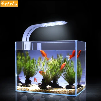 

Petshy 10W LED Aquarium Fish Tank Lights Super Slim Waterproof Clip-on Lamp Plants Grow Light Energy Saving Aquarium Lighting
