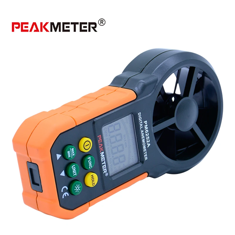 PEAKMETER PM6252A/B USB цифровой анемометр Температура Влажность скорость ветра объем воздуха измерительный прибор с ЖК-подсветкой
