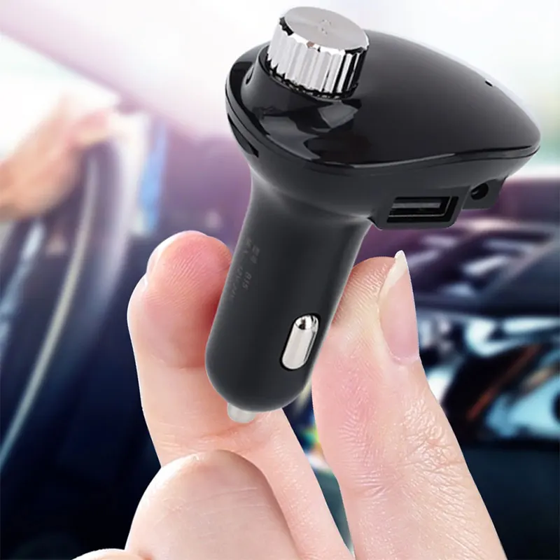 12 V-24 V зарядное устройство для автомобиля с двумя портами USB TF карты FM передатчик для работы при прослушивании музыки по Bluetooth приемник Прямая