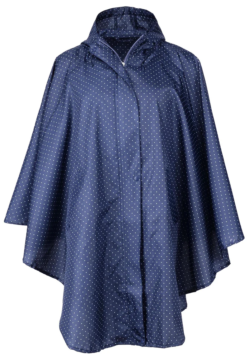 Raincoat Poncho Women's Stylish Pongee Waterproof Raincoat Rain poncho Trench Coat with Hood For Hiking and Biking