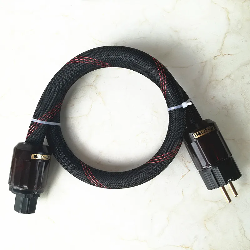 HiFi power cable hifi power line EU plug cord for amplifier dac preamplifier headphone amp Pure copper shield free shipping