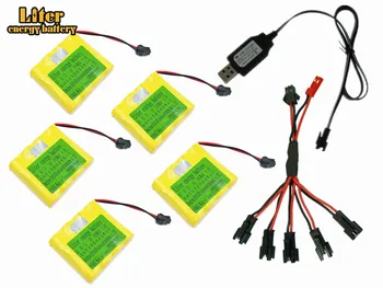 

4.8V 900mAh Ni-Cd Battery With 5 in 1 Charger For Remote Control Toys Lighting Electric Tool AA Group RC TOYS Battery Group