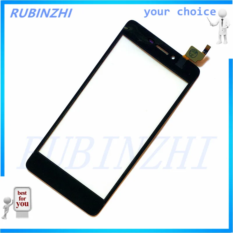 RUBINZHI телефон Сенсорная панель Сенсорный экран для Micromax Q409 сенсорный экран Переднее стекло емкостный сенсор объектив Запчасти+ лента