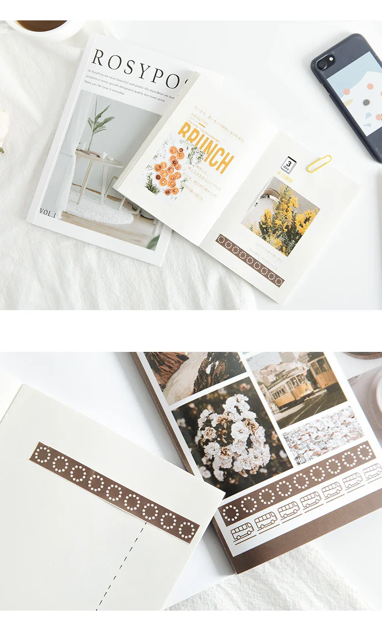 Mohamm Kawaii Rosyposy Série Vida Bonito Adesivo Personalizado Adesivos Diário Flocos Estacionários Scrapbook Faça Você Mesmo Decorativos 13 High Quality Material escolar e de escritório