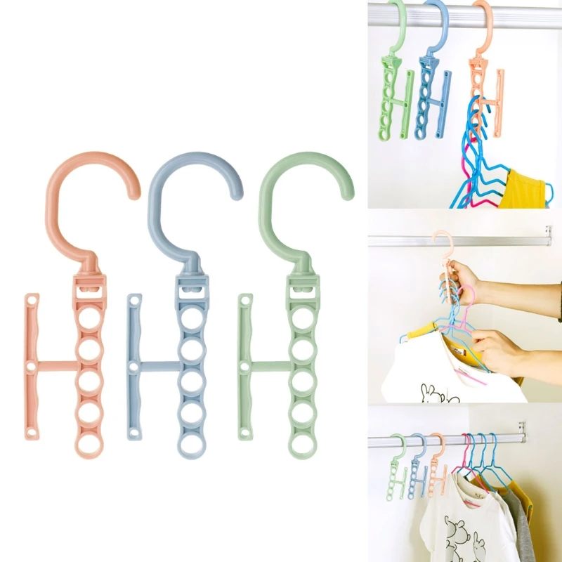 

Home Storage Clothes Hanger Organizer Multi-function 360 Rotating Rack With Handle Clothing Pin Racks