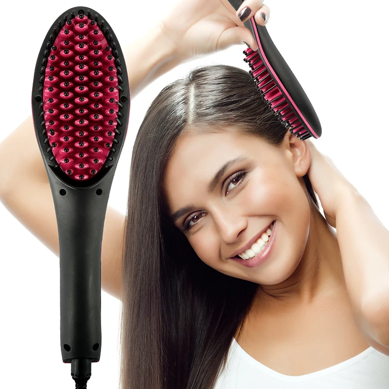 Электрическая расческа для выпрямления волос, керамические выпрямители, цифровая расческа для выпрямления волос с ЖК-дисплеем, щетка для волос, инструмент для укладки волос