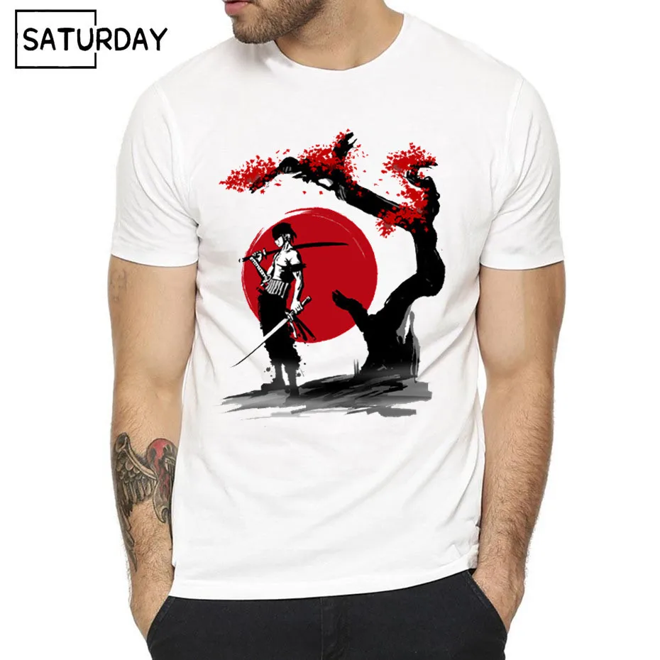 

Men's One Piece Luffy Ace Sabo Law Zoro and Nami Design Harajuku T-shirts Unisex Hipster Tee Shirt Women Streewear Graphic Tees