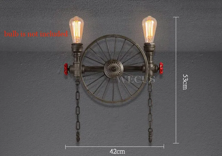 Креативная личность железное колесо ретро лампы Лофт настенный светильник Промышленный Ресторан Бар Кафе настенный светильник s Офис Кабинет Бра