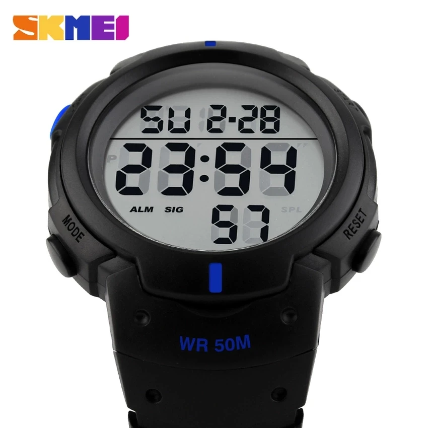 SKMEI Для мужчин светодиодный Дисплей цифровые часы спортивные Relogio masculino Relojes HOMBRE