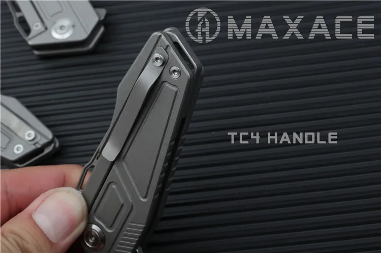 Maxace карманный нож Panzer EDC 14C28N серый лезвие с титановым покрытием