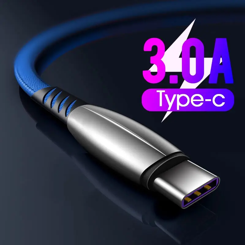 3A Тип usb C кабель usb type-c C функцией быстрой зарядки Тип кабеля для передачи данных Шнур для телефона Зарядное устройство для Xiaomi Redmi Note 7 Pro samsung S9 S8 Note 9 8 Кабельное открытое