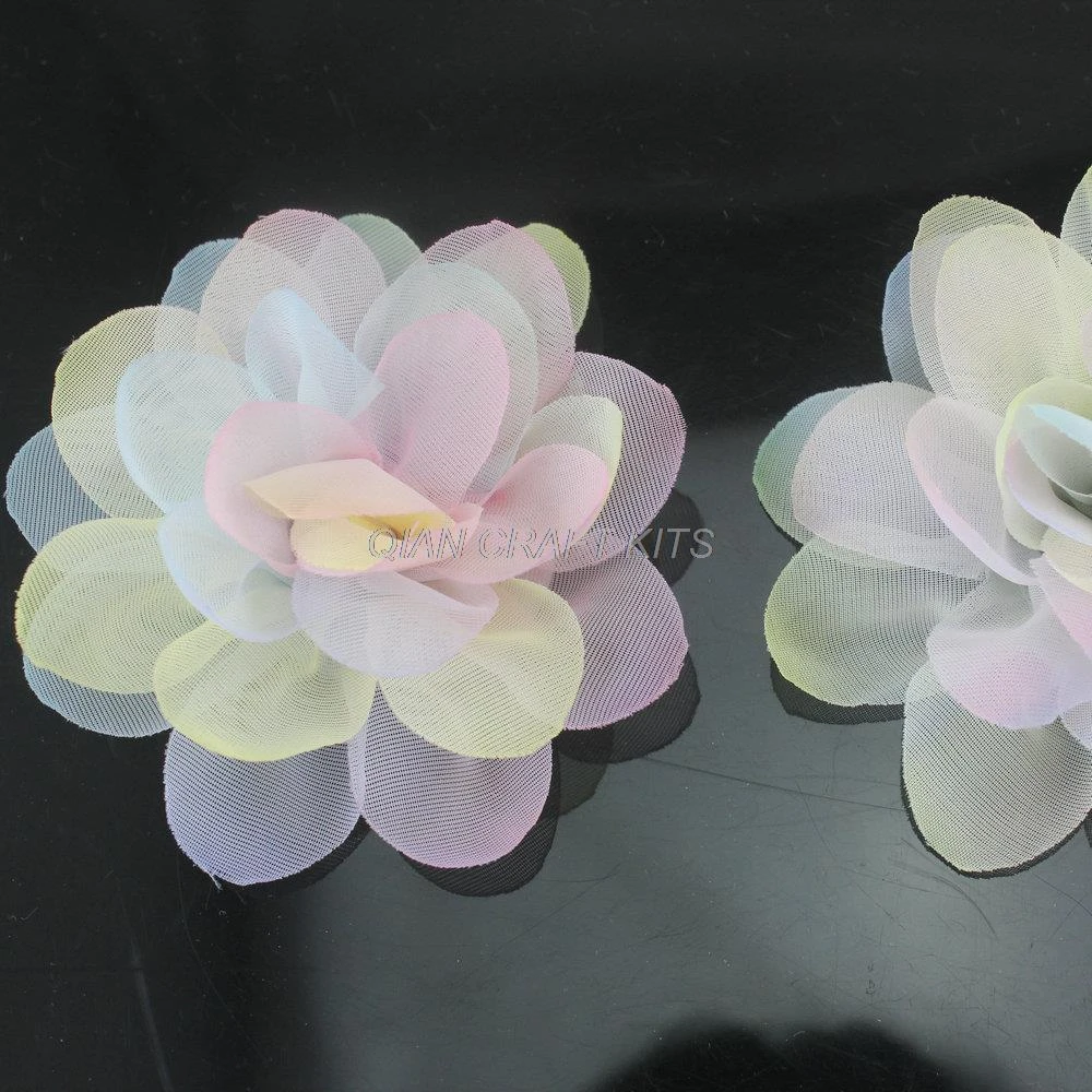 60 Pcs Sutra Organza Bunga Mawar Rainbow Tie Dye Warna Pastel Untuk Diy Tidak Ada Klip 70 Mm Organza Rose Clips For Flowerspastel Flower Aliexpress