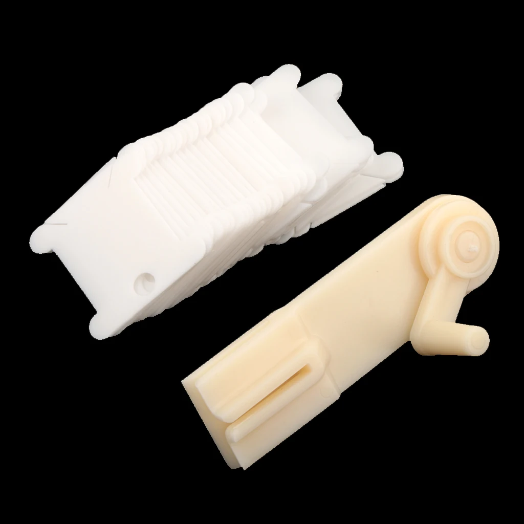 Hand Operated Yarn Wool Thread Winder Holder Tool Machine with 30 Pieces Plastic Bobbins