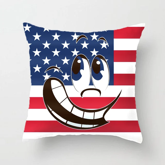 American Flag Angry Funny Smiley Face Emoticon Wedding Decorative Cushion Cover Pillow Case Customize Gift For Sofa Pillowcase Cushion Cover Decorative Cushion Coverscushion Cover Pillow Case Aliexpress