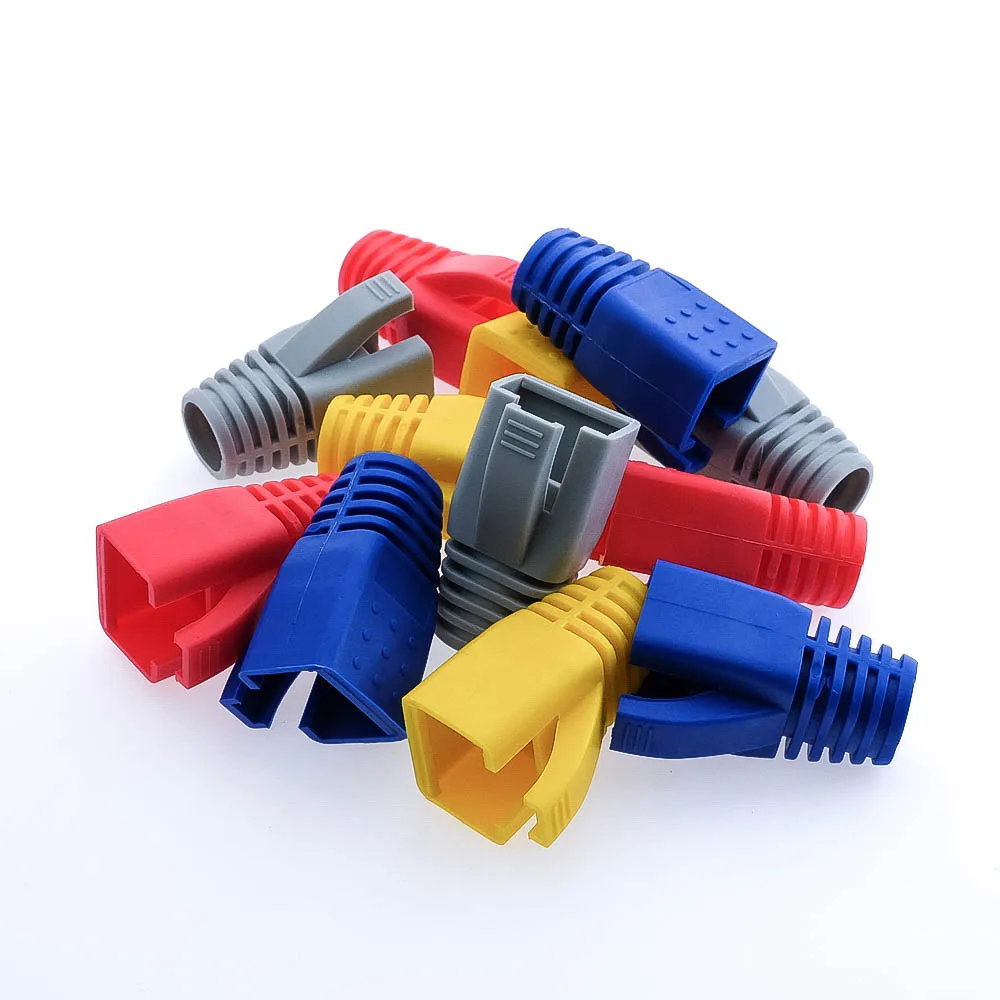 7 мм, разъем Cat6 Cat6a Cat5e RJ45, сетевой кабель Ethernet, сброс натяжения кабеля RJ45, штекеры RJ45, разъем красочные сапоги HY1533